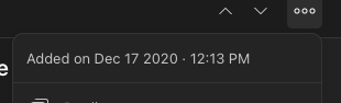 A screenshot from the Todoist application, showing a task created on December 2020.